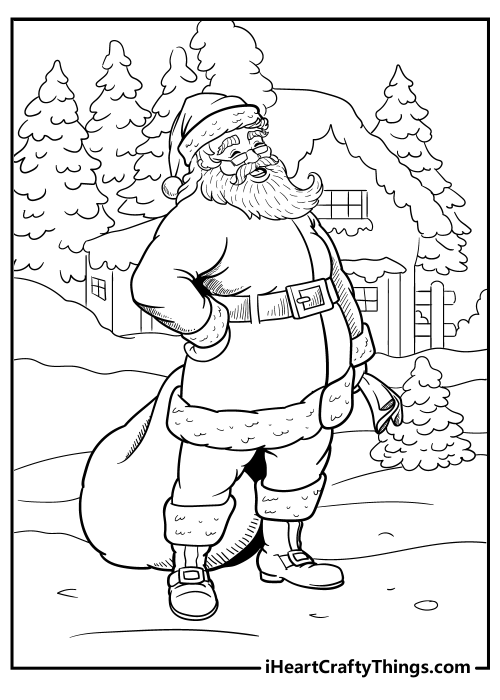 34 Jolly Santa Claus Coloring Pages Printable 3