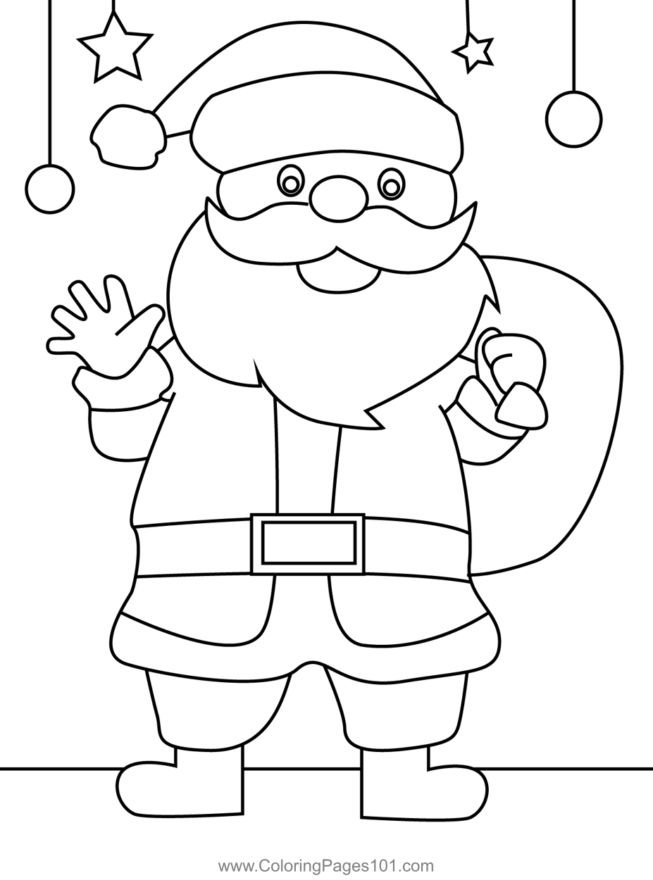 34 Jolly Santa Claus Coloring Pages Printable 5