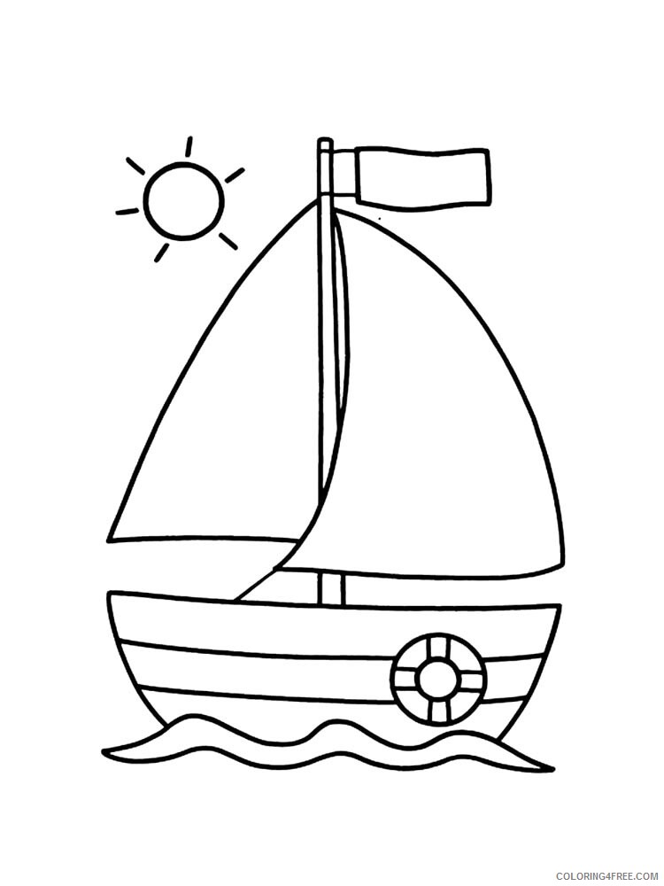 34 Sailboat Coloring Pages Printable 1