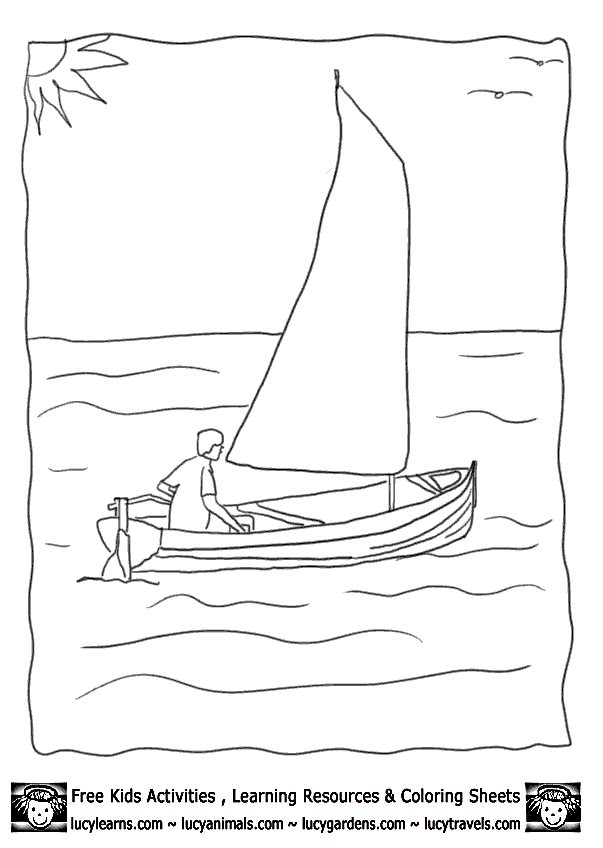 34 Sailboat Coloring Pages Printable 13