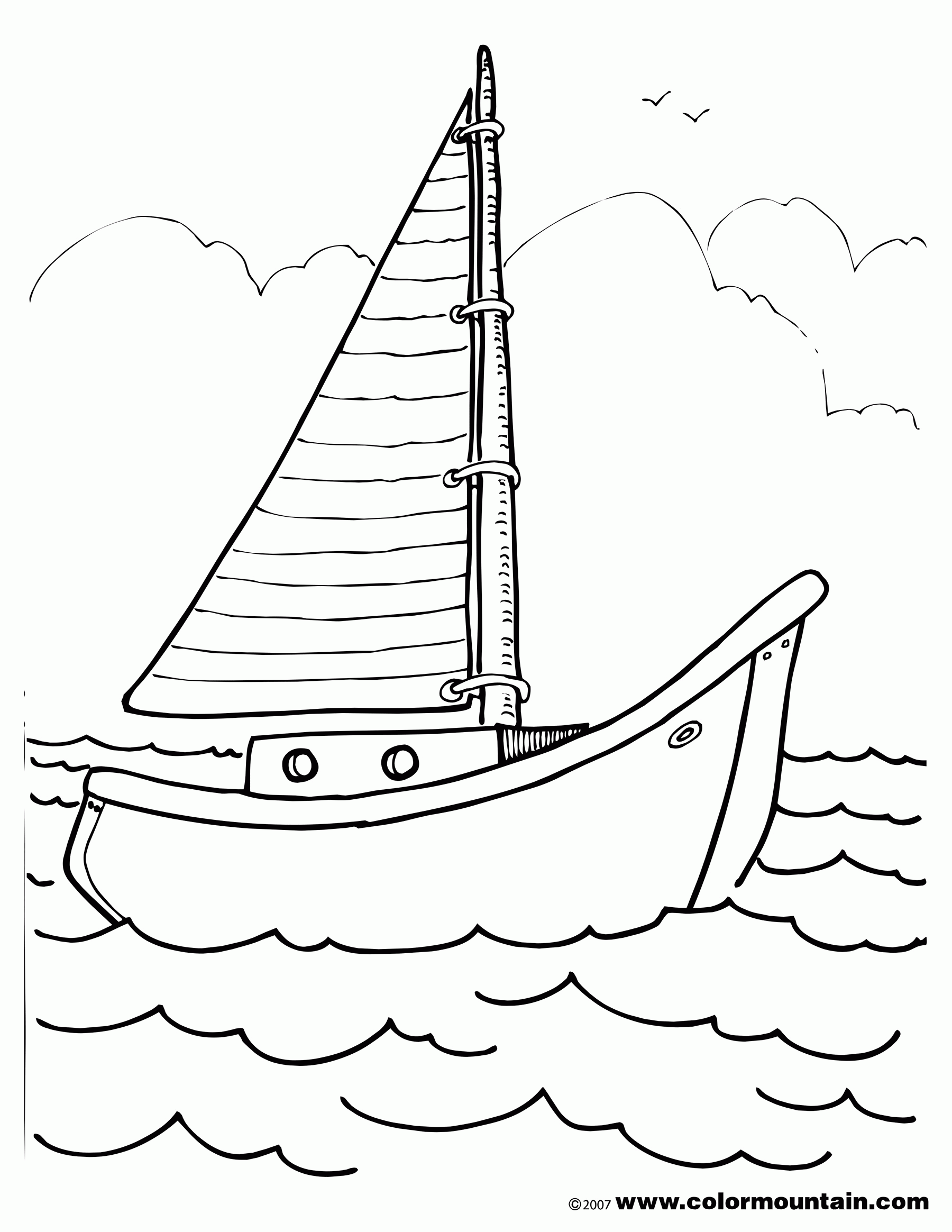 34 Sailboat Coloring Pages Printable 2