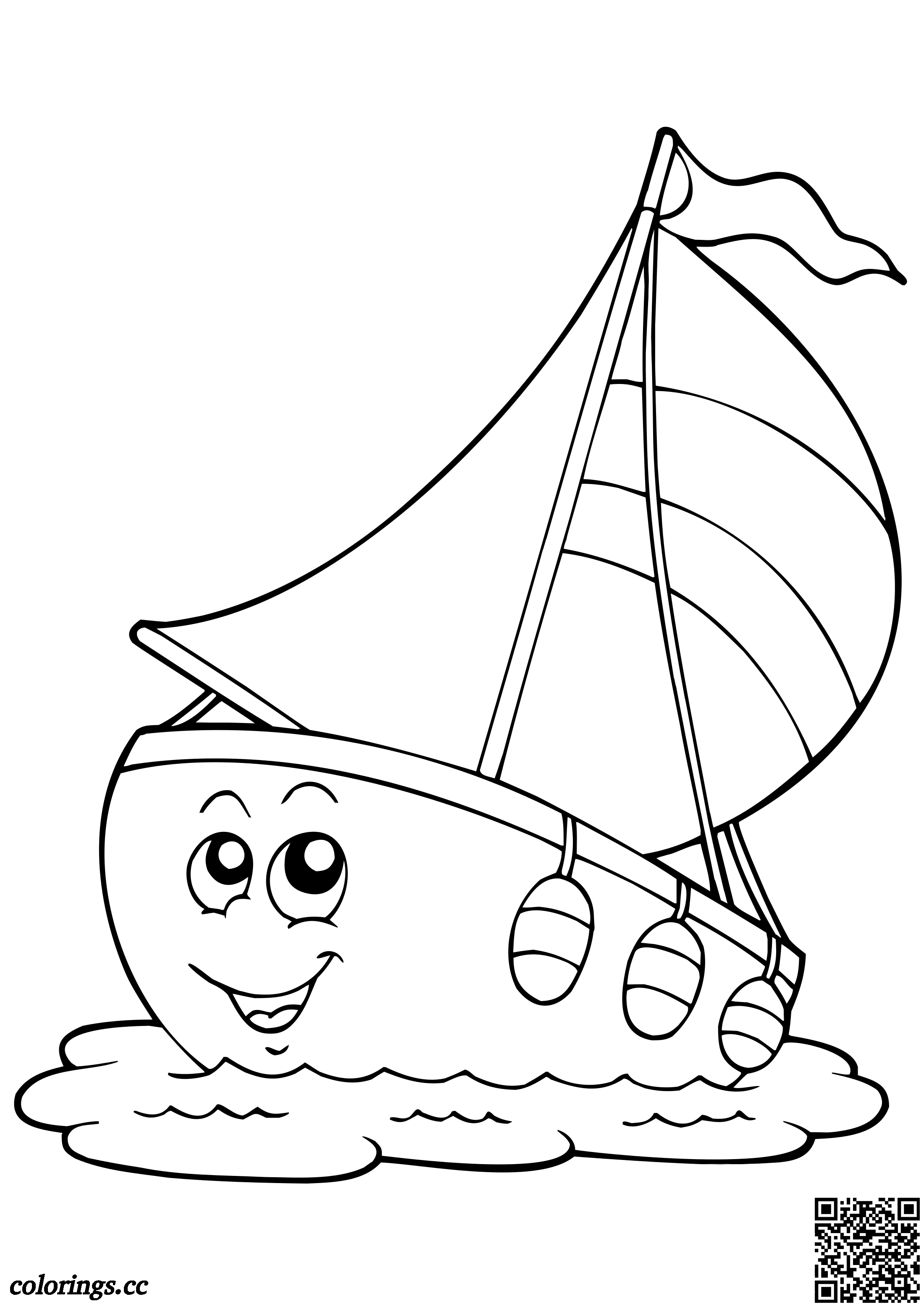 34 Sailboat Coloring Pages Printable 20