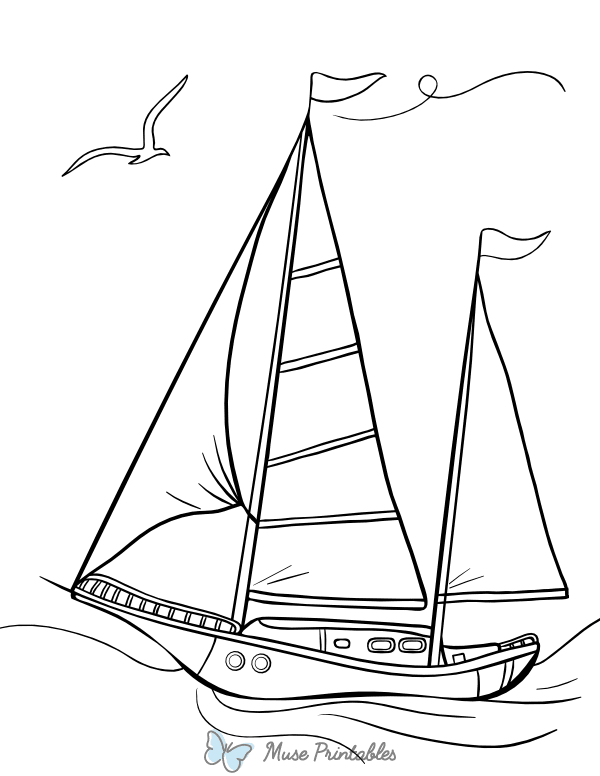 34 Sailboat Coloring Pages Printable 28