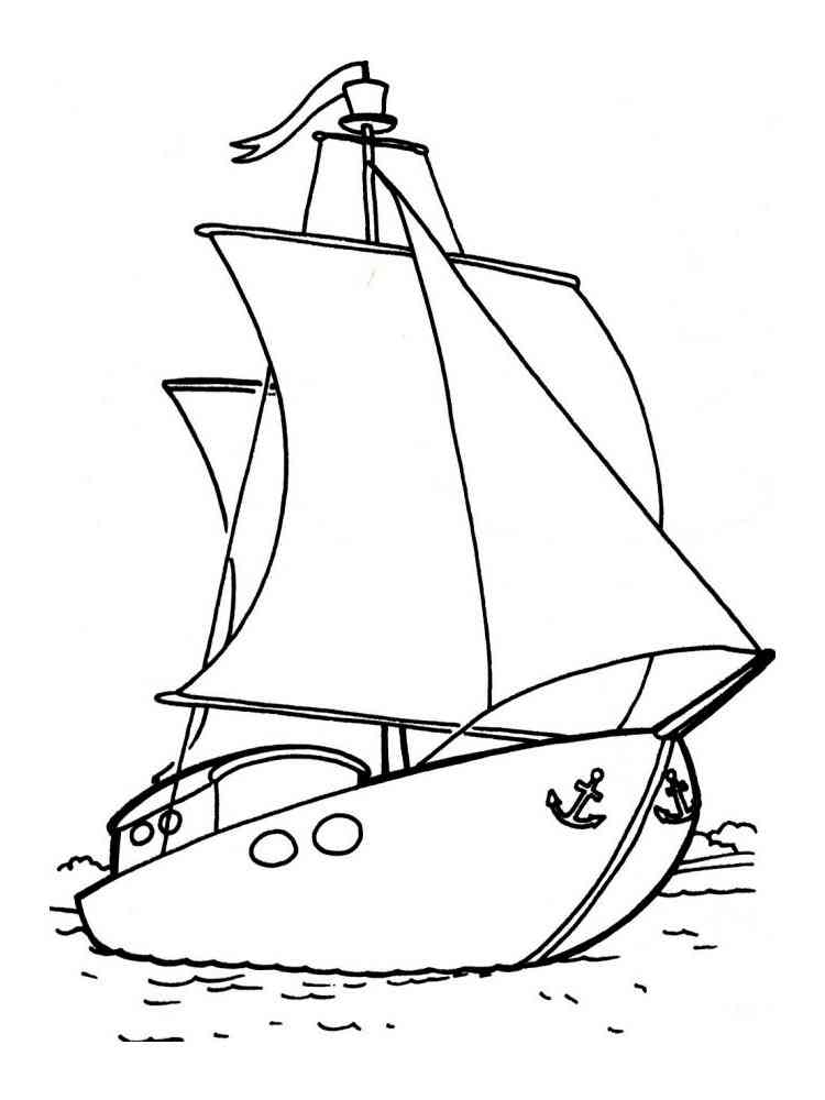 34 Sailboat Coloring Pages Printable 8