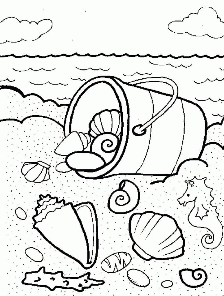 34 Seashell Coloring Pages Printable 3