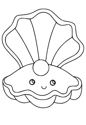 34 Seashell Coloring Pages Printable 33