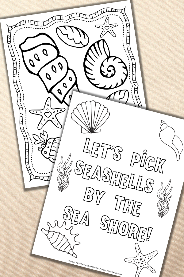 34 Seashell Coloring Pages Printable 34