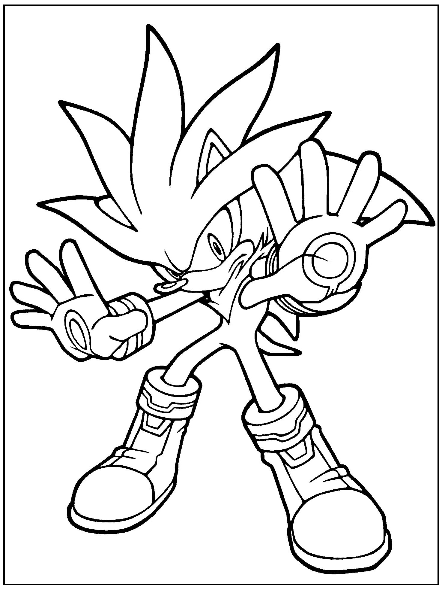 34 Shadow Sonic Coloring Pages Printable 1