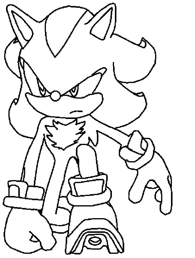 34 Shadow Sonic Coloring Pages Printable 11