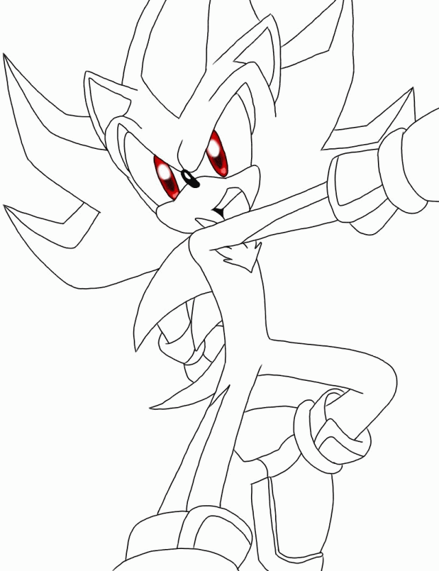 34 Shadow Sonic Coloring Pages Printable 13