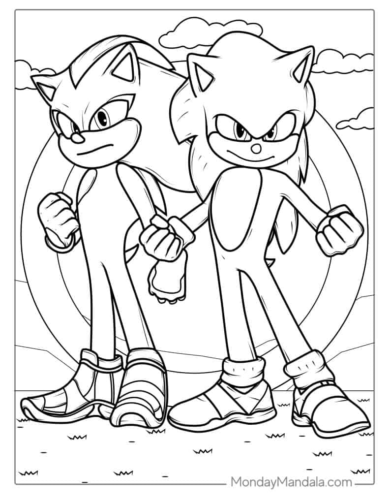 34 Shadow Sonic Coloring Pages Printable 29