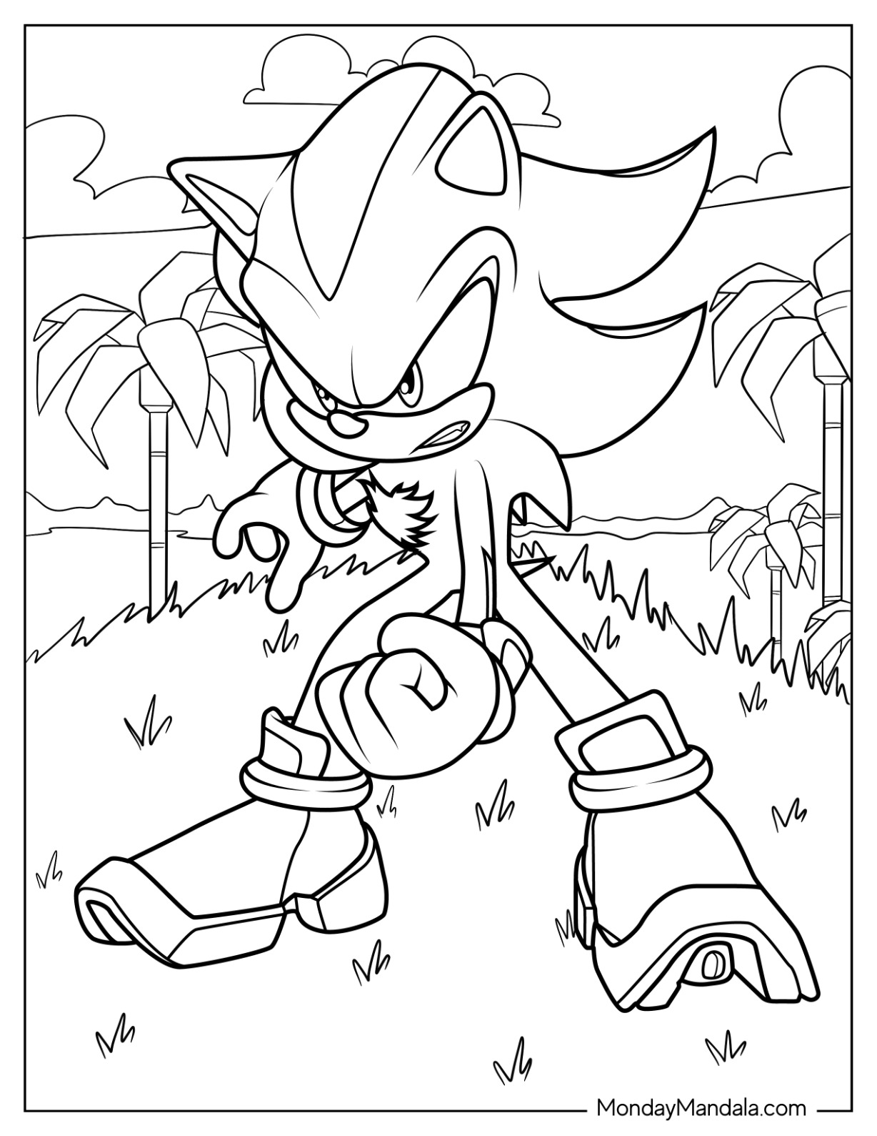 34 Shadow Sonic Coloring Pages Printable 3