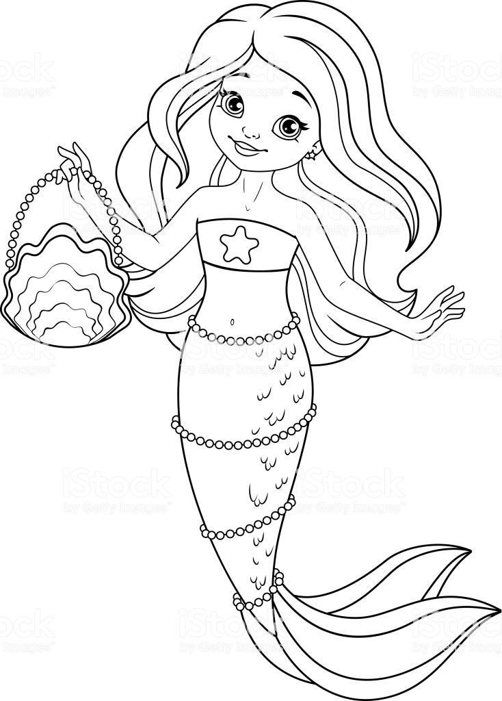 35 Artistic Aesthetic Coloring Pages Mermaid Printable 20