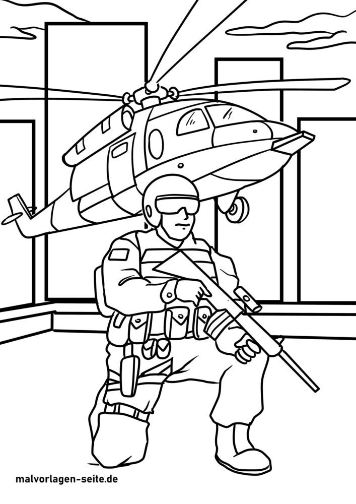 35 Cool Military Coloring Pages Printable 22