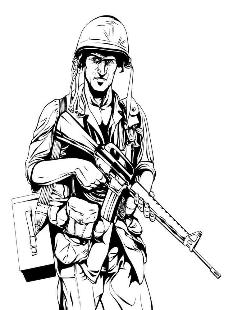 35 Cool Military Coloring Pages Printable 32