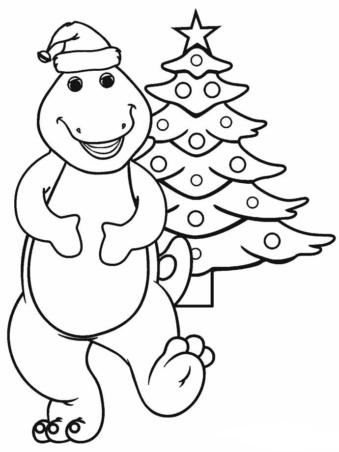 35 Dinosaur Christmas Coloring Pages Printable 7