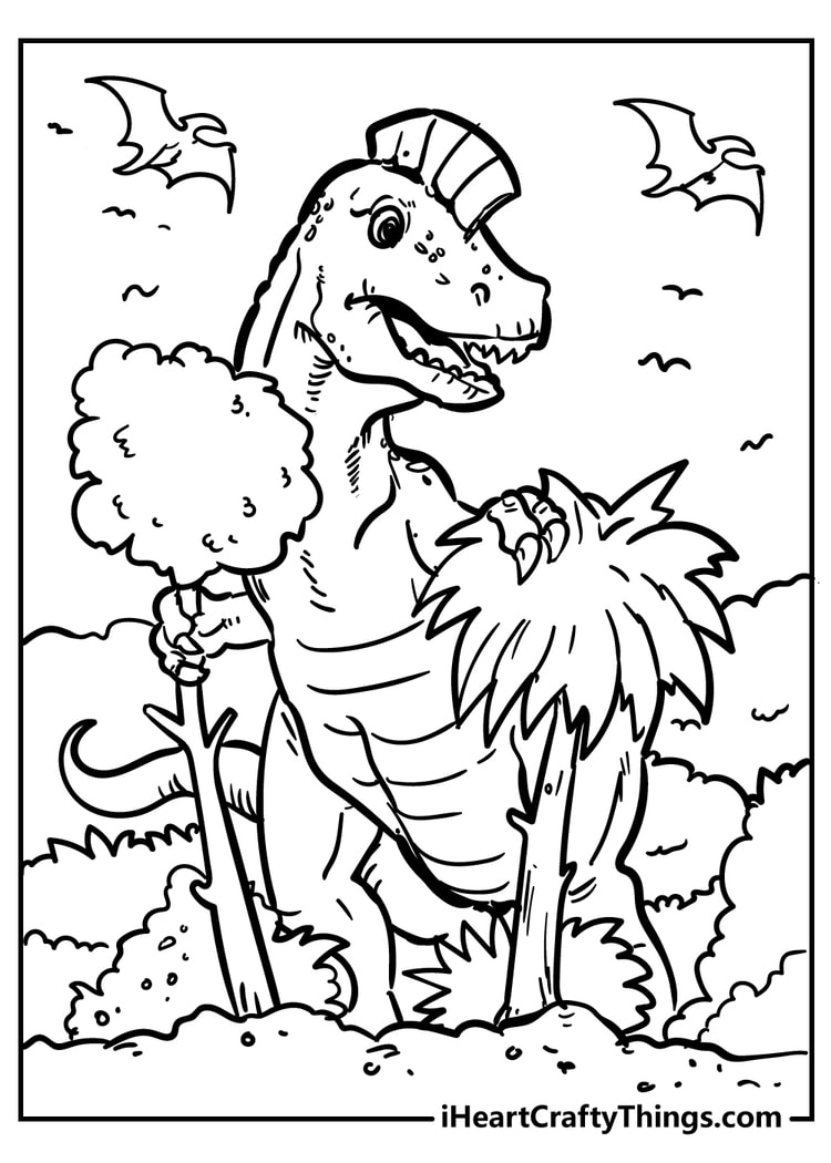 35 Dinosaur Christmas Coloring Pages Printable 8