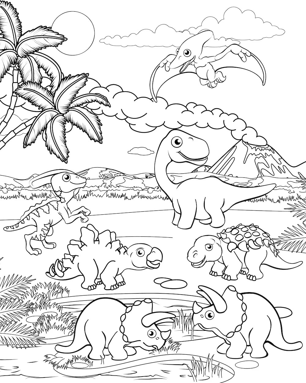 35 Dinosaur Christmas Coloring Pages Printable 9