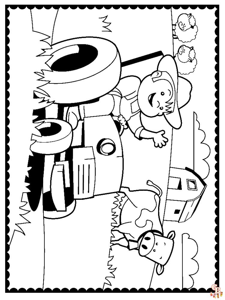 35 Farm Coloring Pages Printable 2