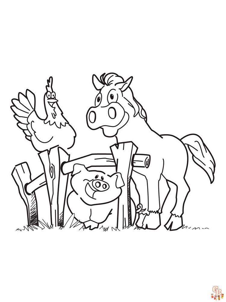 35 Farm Coloring Pages Printable 4