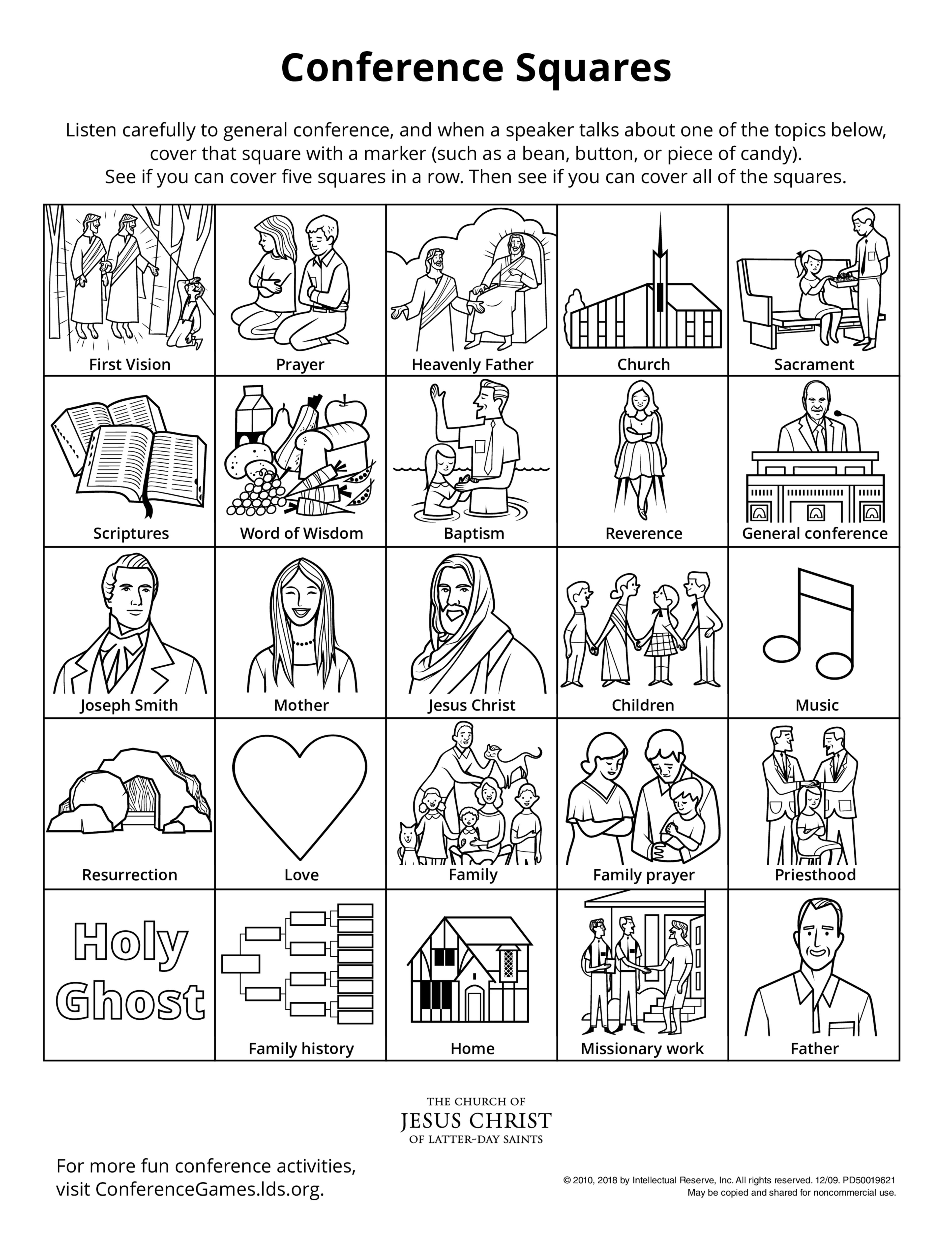 35 LDS General Conference Coloring Pages Printable 2