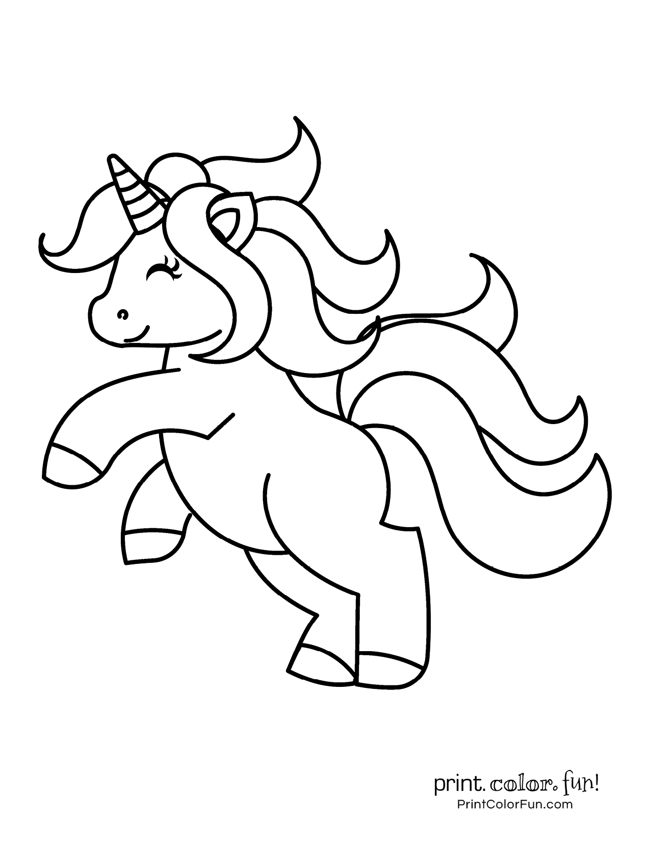 35 Unicorn Coloring Pages With Wings Printable 17