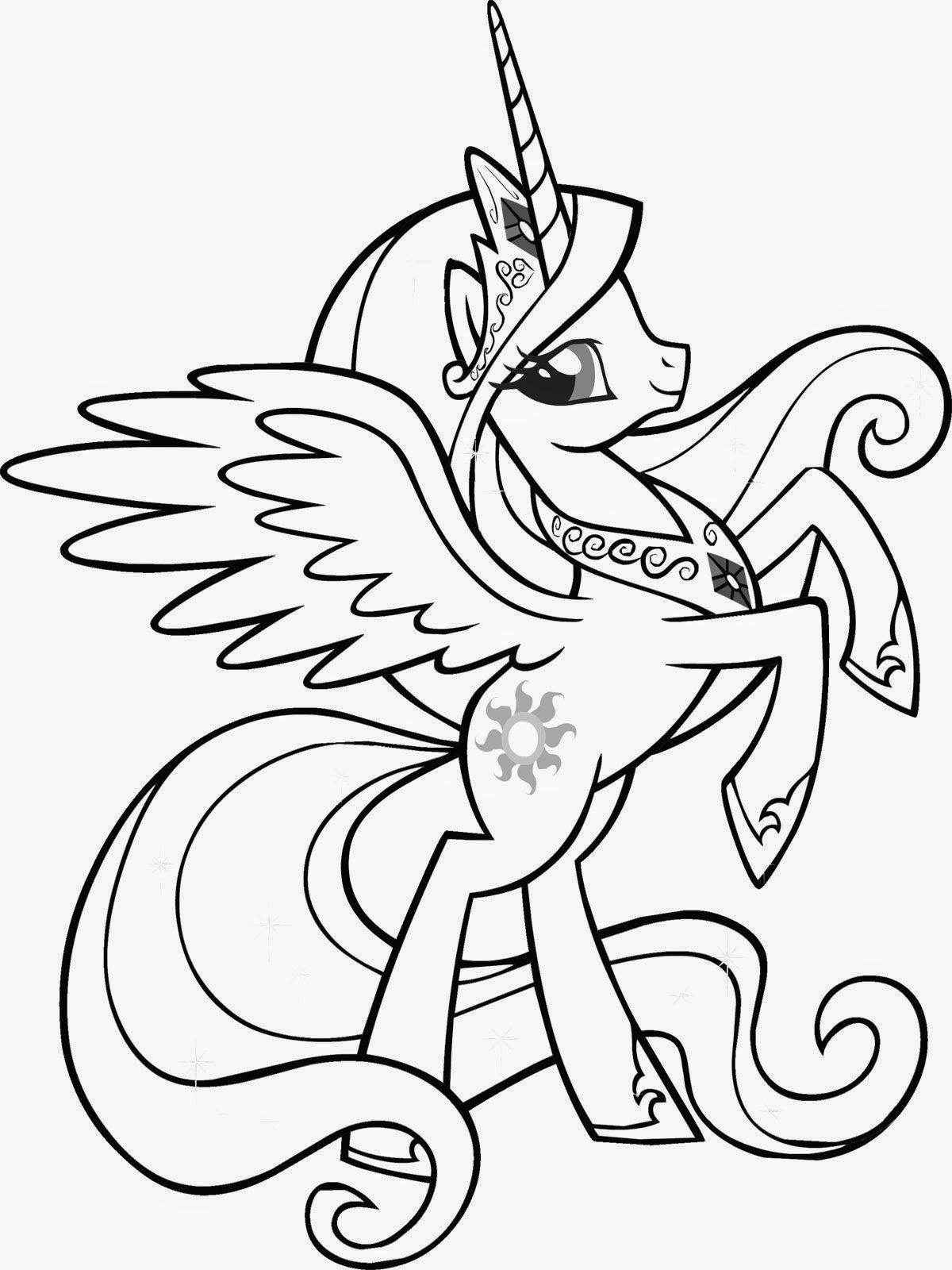 35 Unicorn Coloring Pages With Wings Printable 19