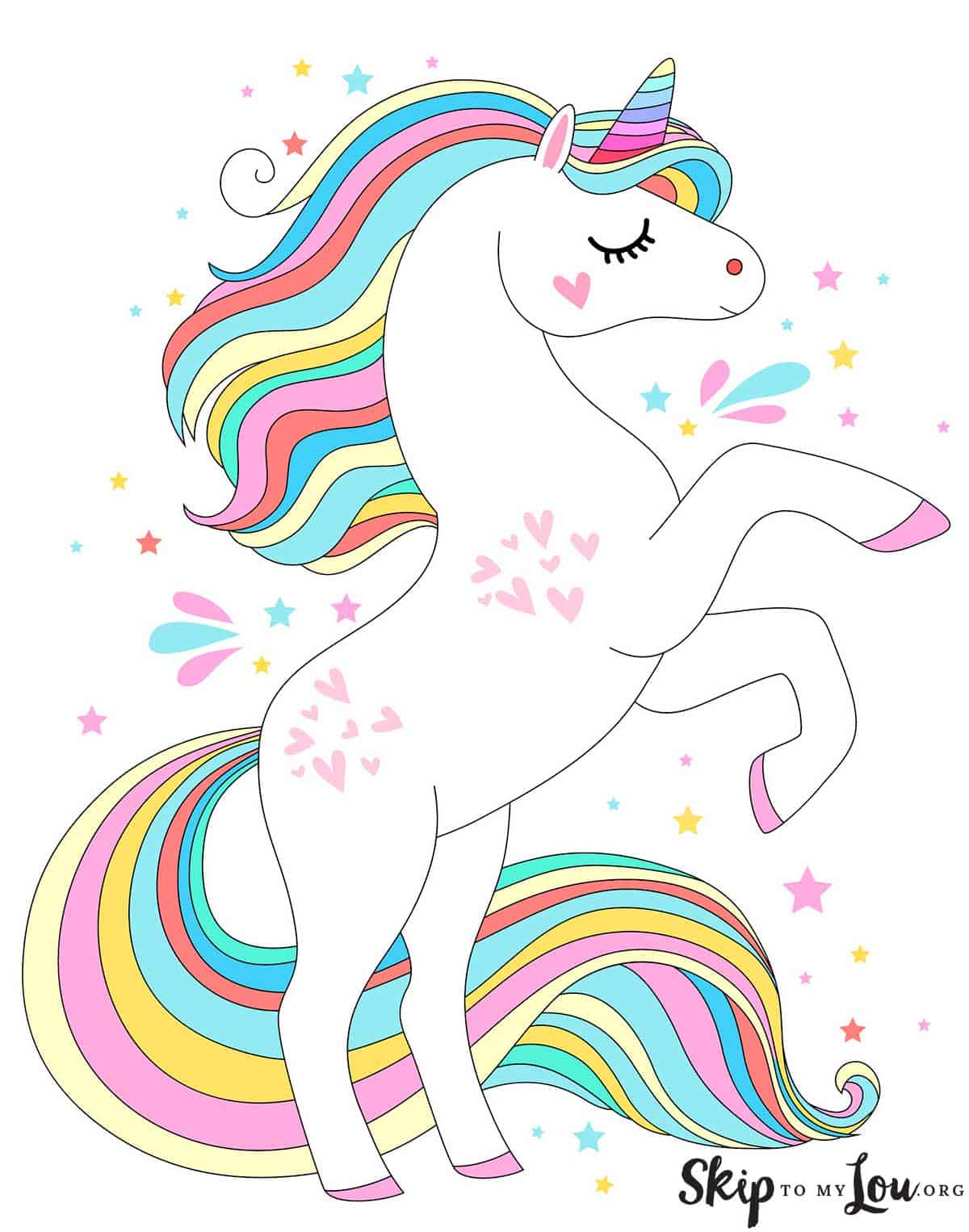 35 Unicorn Coloring Pages With Wings Printable 20