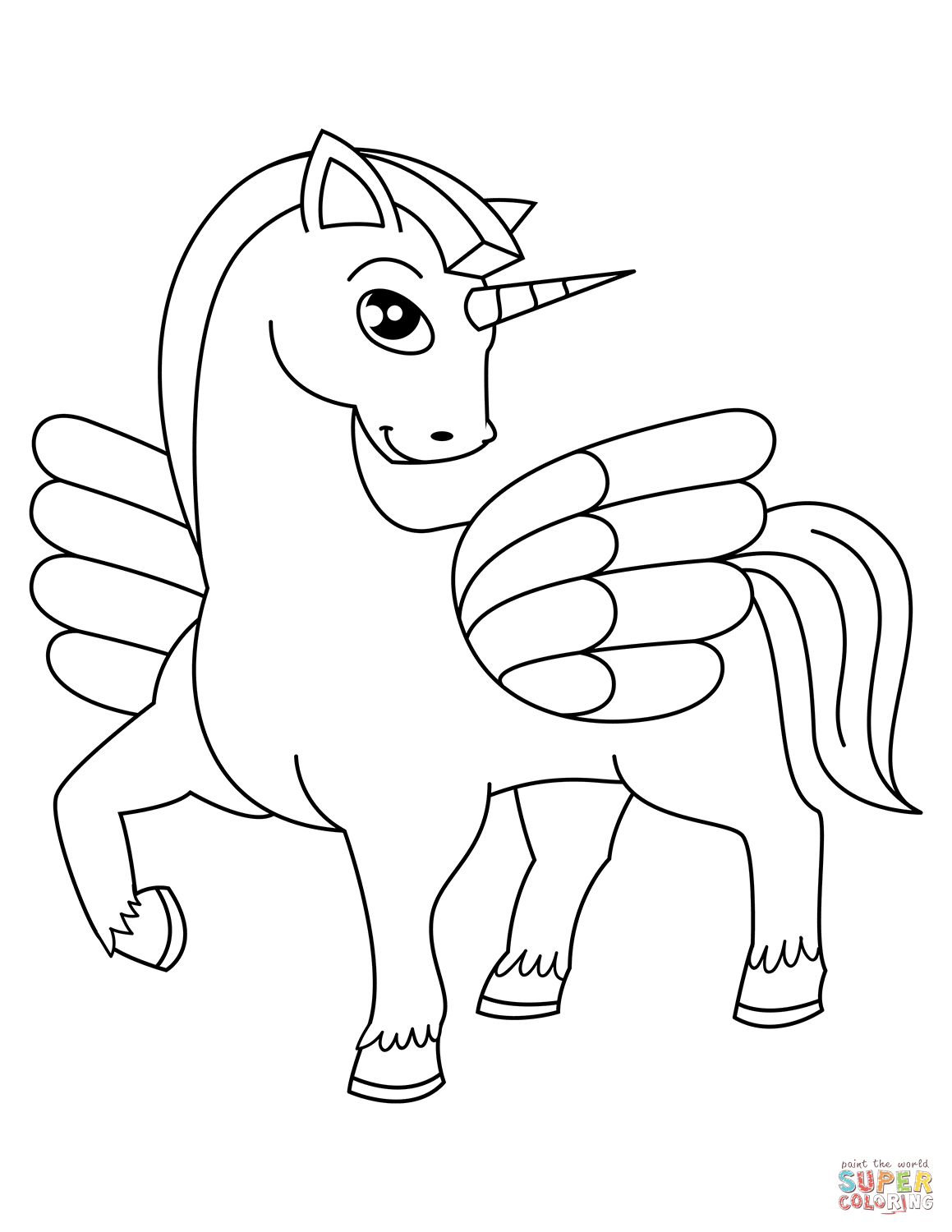 35 Unicorn Coloring Pages With Wings Printable 26