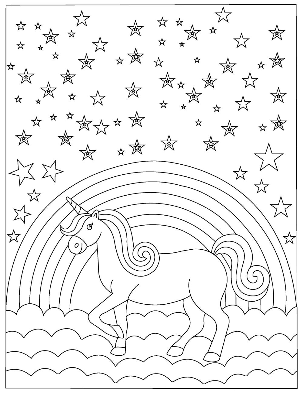 35 Unicorn Coloring Pages With Wings Printable 27