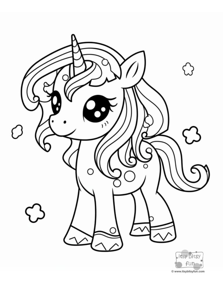 35 Unicorn Coloring Pages With Wings Printable 28