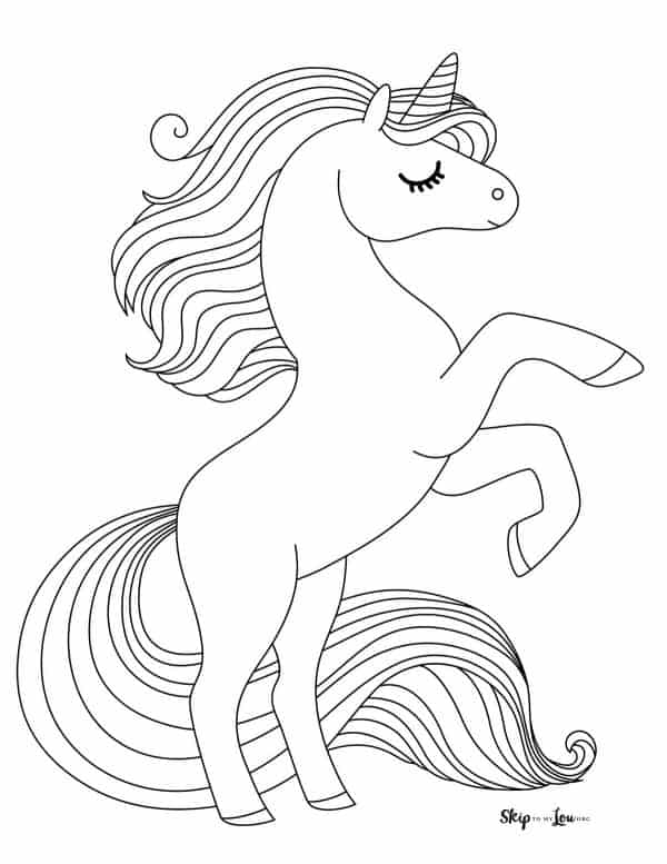 35 Unicorn Coloring Pages With Wings Printable 35