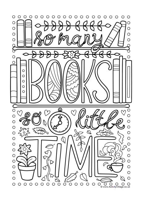 36 Books Coloring Pages Printable 3