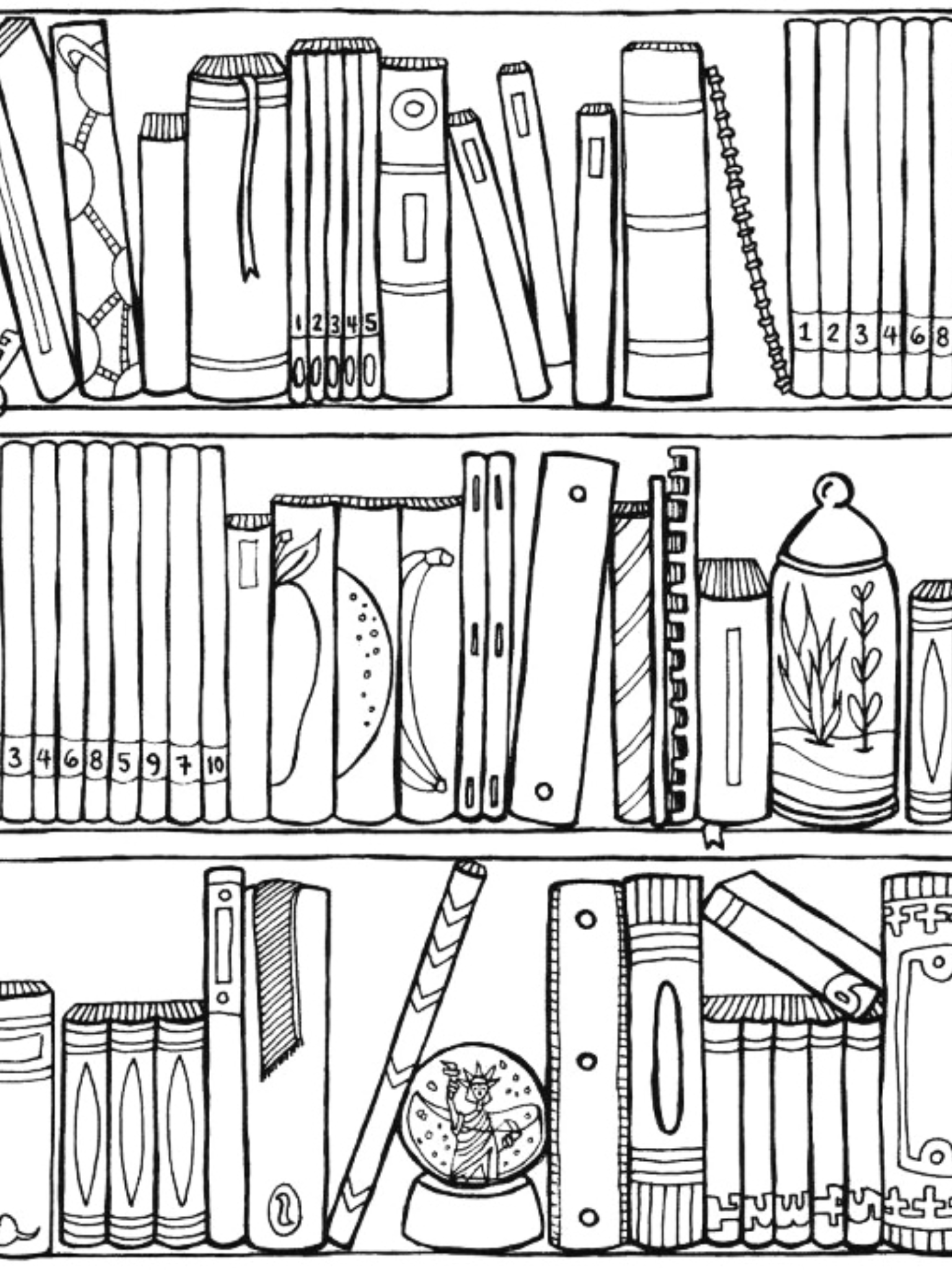 36 Books Coloring Pages Printable 4