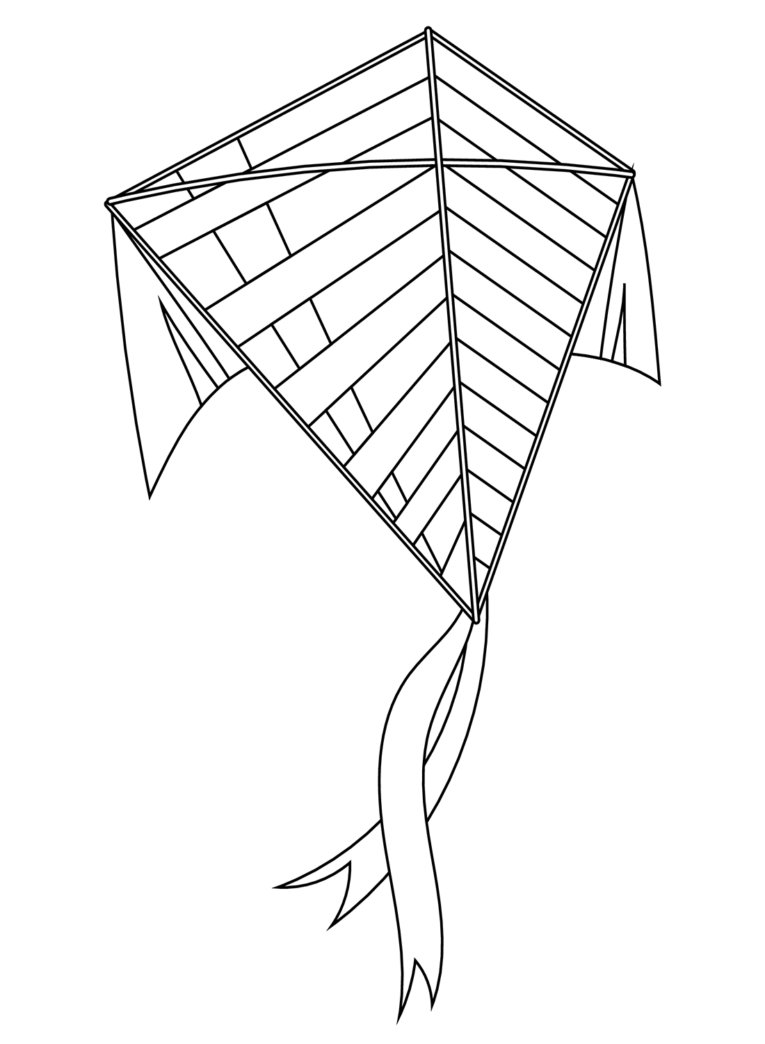 36 Cheerful Kite Coloring Pages Printable 10