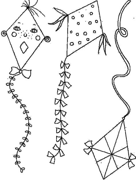 36 Cheerful Kite Coloring Pages Printable 12