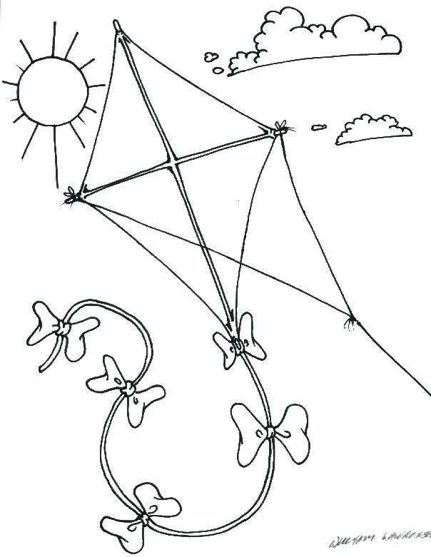 36 Cheerful Kite Coloring Pages Printable 14