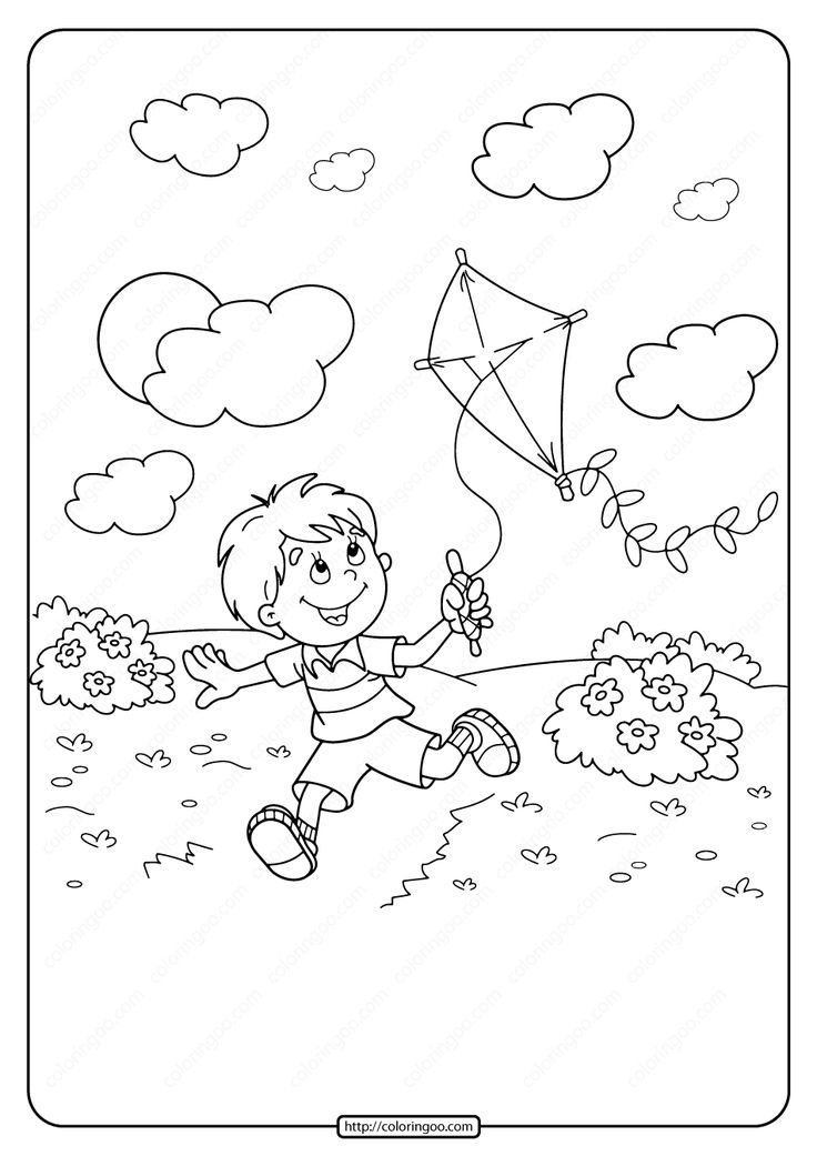 36 Cheerful Kite Coloring Pages Printable 16