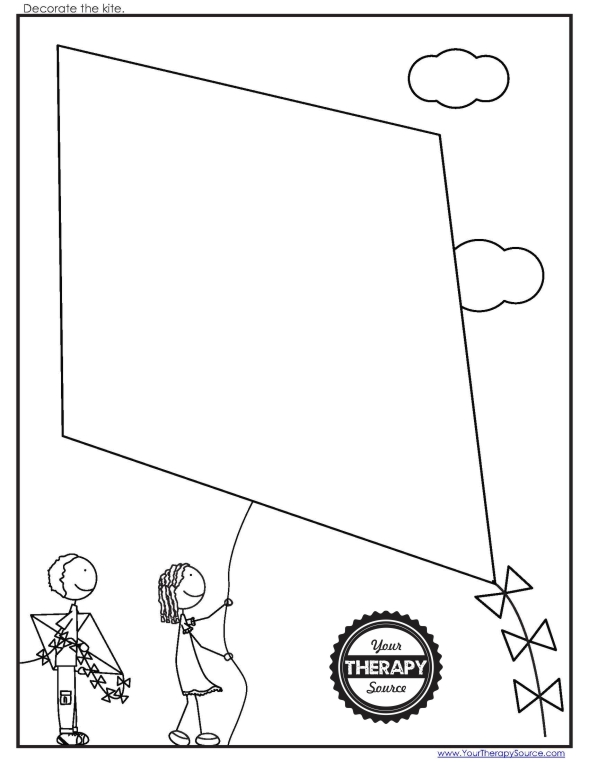 36 Cheerful Kite Coloring Pages Printable 18