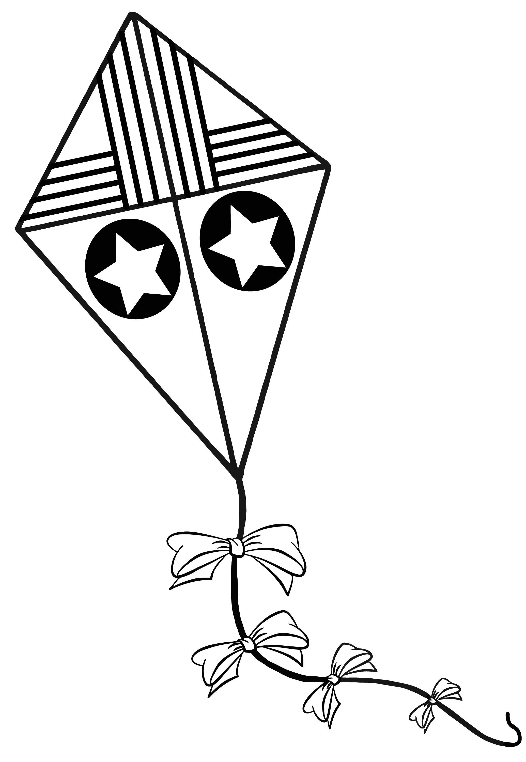 36 Cheerful Kite Coloring Pages Printable 2