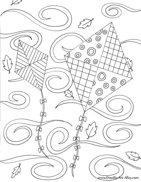 36 Cheerful Kite Coloring Pages Printable 20