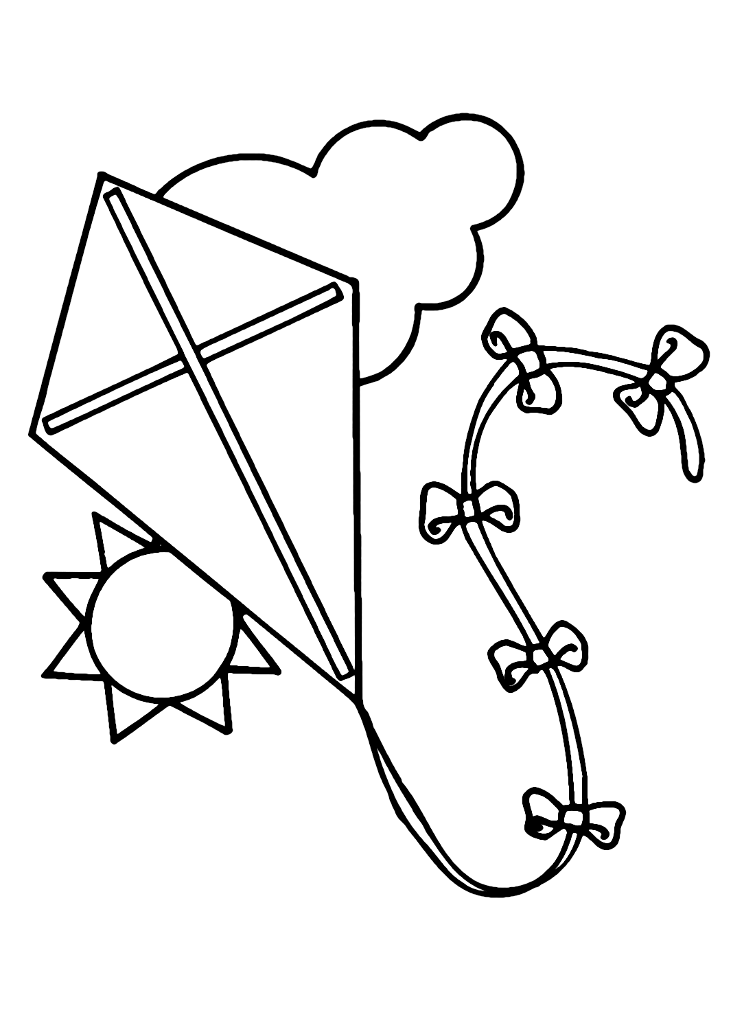 36 Cheerful Kite Coloring Pages Printable 25