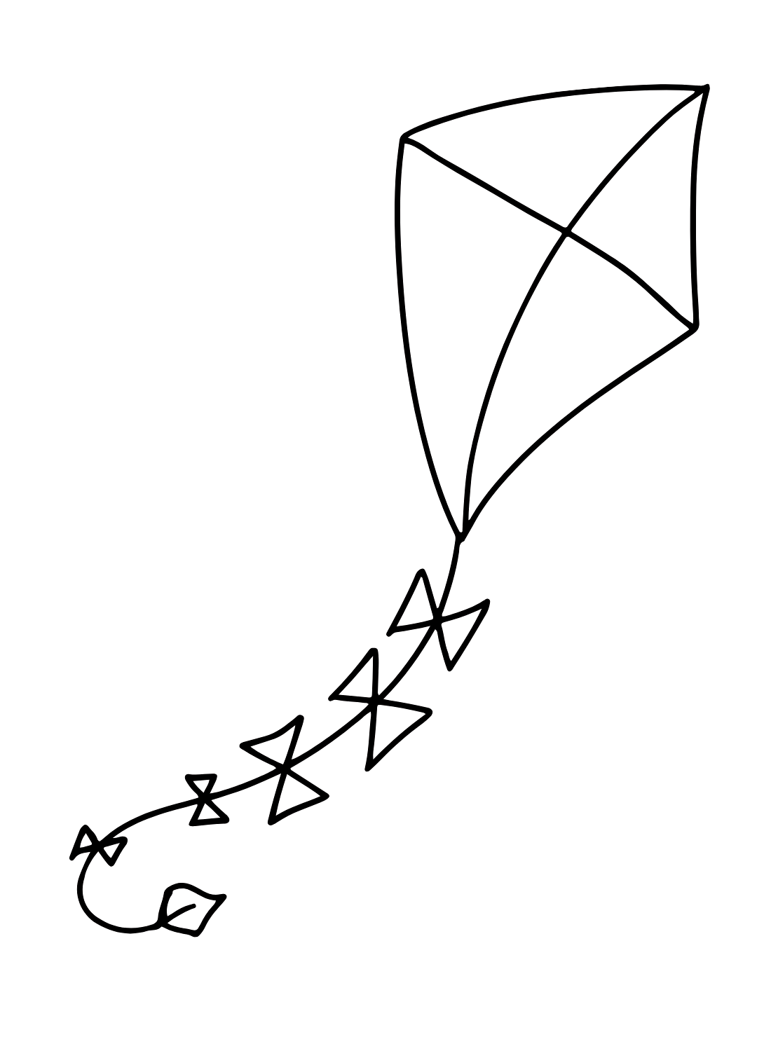 36 Cheerful Kite Coloring Pages Printable 5