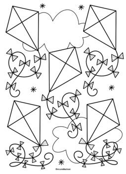 36 Cheerful Kite Coloring Pages Printable 6