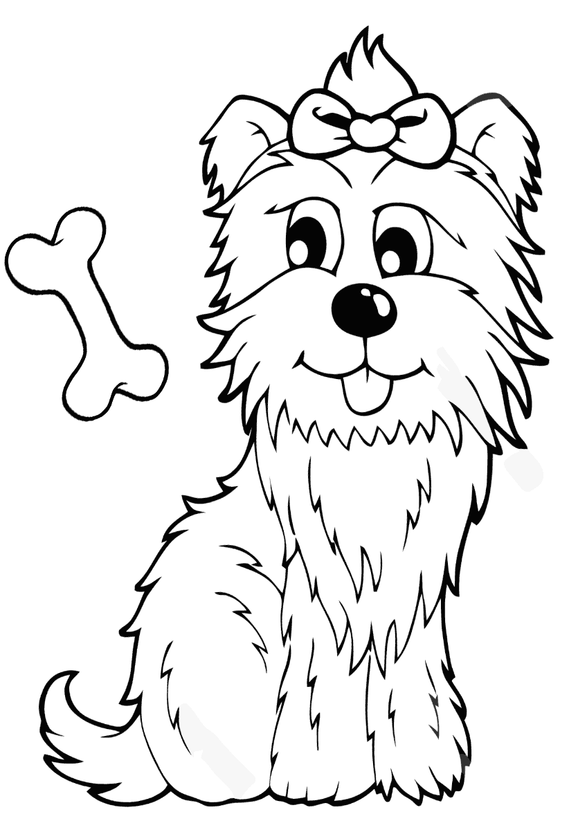 36 Cute Yorkie Coloring Pages Printable 2