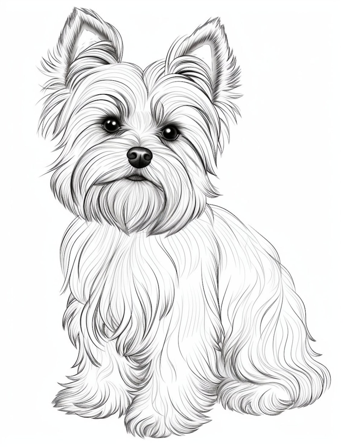 36 Cute Yorkie Coloring Pages Printable 34