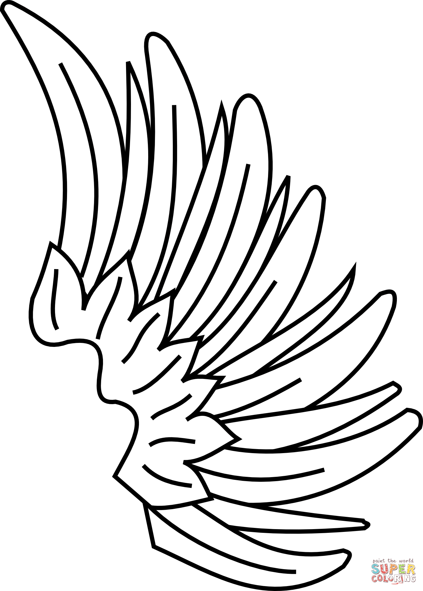 36 Elegant Wing Coloring Pages Printable 1