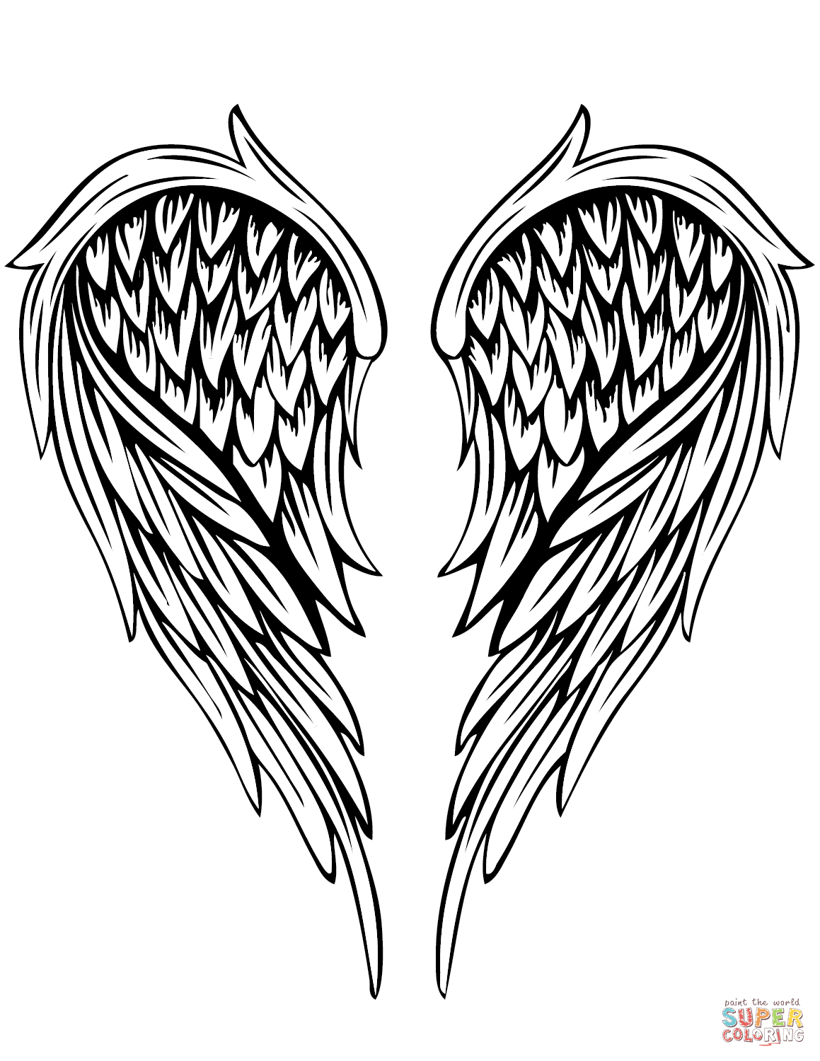 36 Elegant Wing Coloring Pages Printable 25