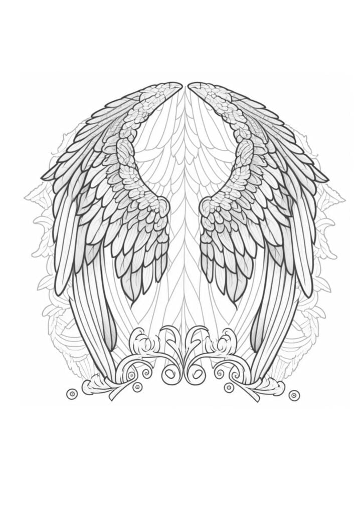 36 Elegant Wing Coloring Pages Printable 27