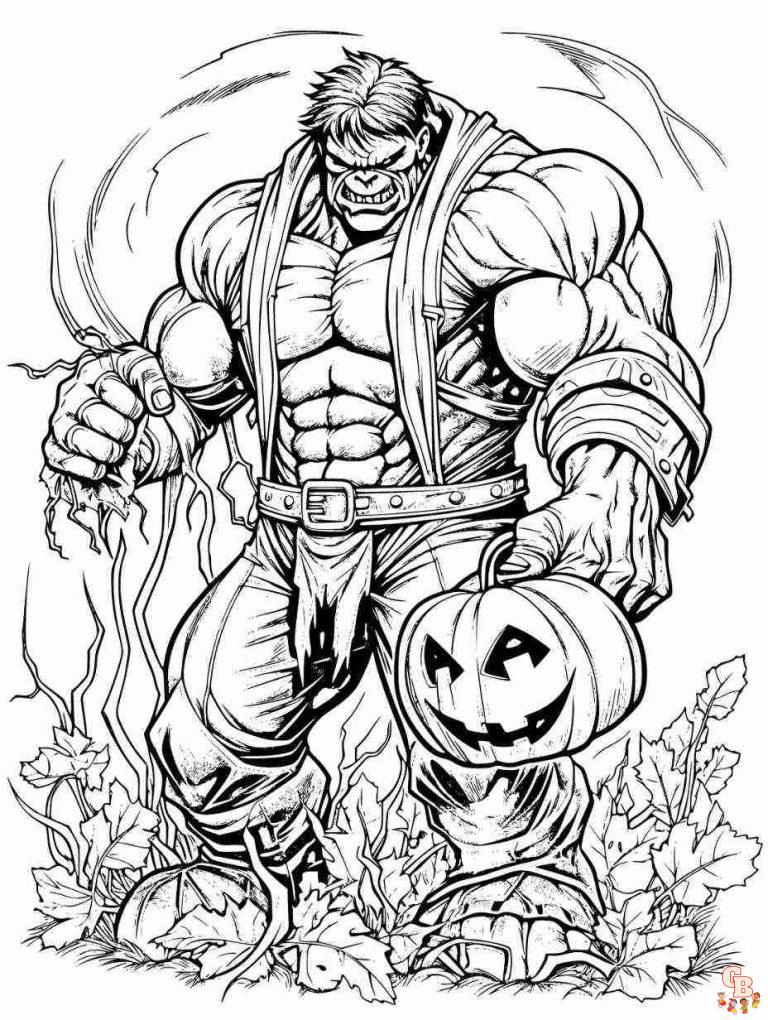 36 Hulk Halloween Coloring Pages Printable 1